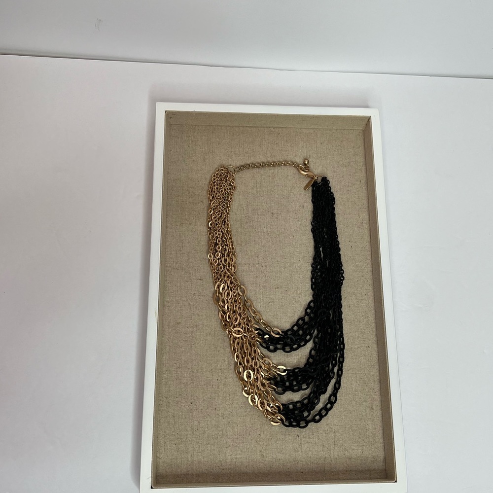 Ann Taylor Gold and Black Necklace, like new